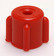 Male non-vented cap, red. Material: Polyethylene. Model 1252
